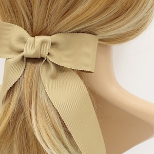 グログランテールヘアボウ、女性用ベーシックスタイルヘアアクセサリー