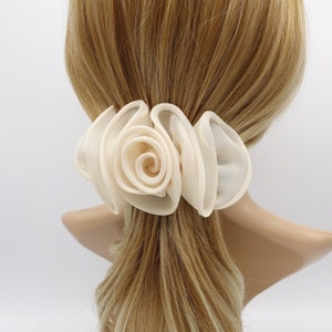 Barrette à cheveux en organza faite main