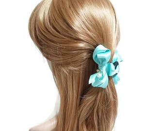 Handmade Satin Bow Mini Hair jaw Claw Clip Women Hair Accessories Small Hair Claw