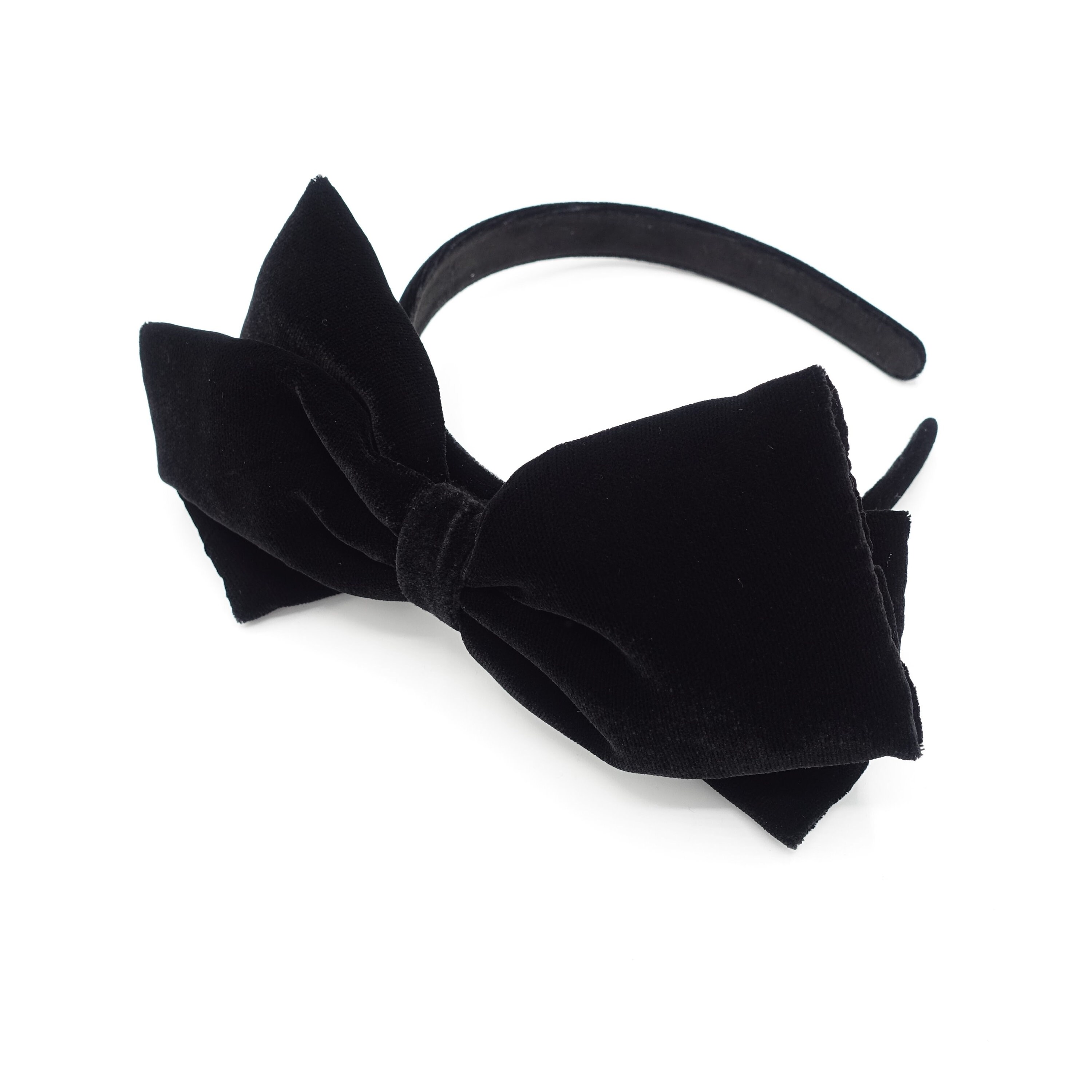 Velvet Bow Headband Padded Silk Velvet Bow Hairband Luxury Etsy