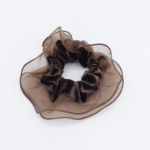 Velvet Scrunchie with Organza Edge
