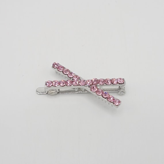 Rhinestone Embellished Cross Magnetic Hair Clip - Etsy display picture 3