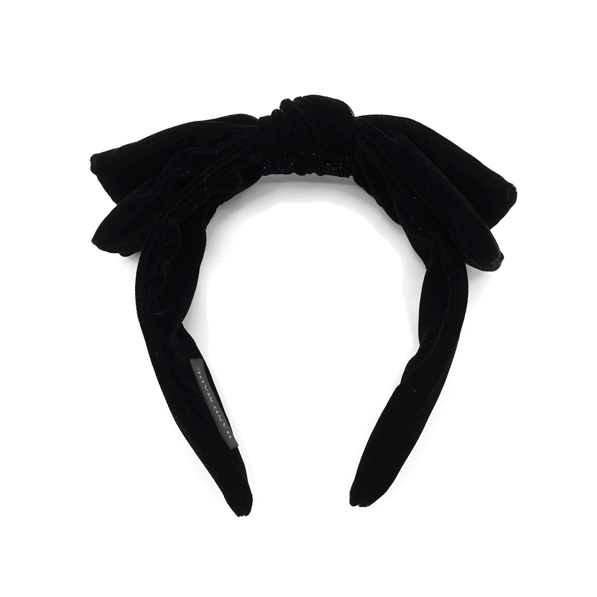 Cerchietto Per Capelli Con Fiocco Annodato Nero: Elastico E Antiscivolo, Accessorio Moda Donna E Ragazza