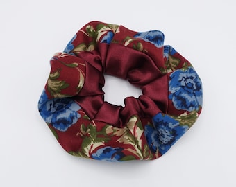 Bloemenscrunchies, satijnen scrunchies voor dames