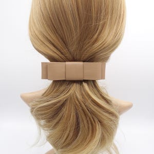 Artificial Leather Bow Hair Slide French Barrette Women Hair Accessory