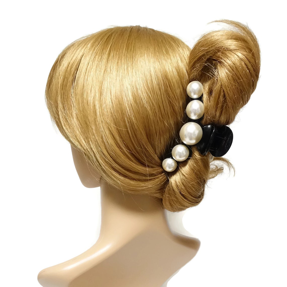 Sleek pearl ball decorated hair claw updo hair clamp women Etsy