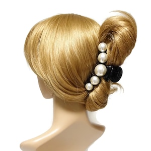 Pearl Ball Hair Claw: Updo Hair Clip Accessory