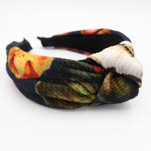 moonlight flower knot headband  knotted womens hairband Autumn Winter hair accessories