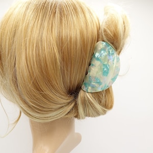 Cellulose Acetate Hair Claw: Half Circle Hair Clamp