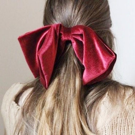 Red Hair Bow Clips for Women Long Tail Silk Big Hair Bows Barrettes French  Barrette for Hair Ribbons for Girls Layered Bowknot Hairpin Large Satin  Hair Clips for Styling : : Beauty