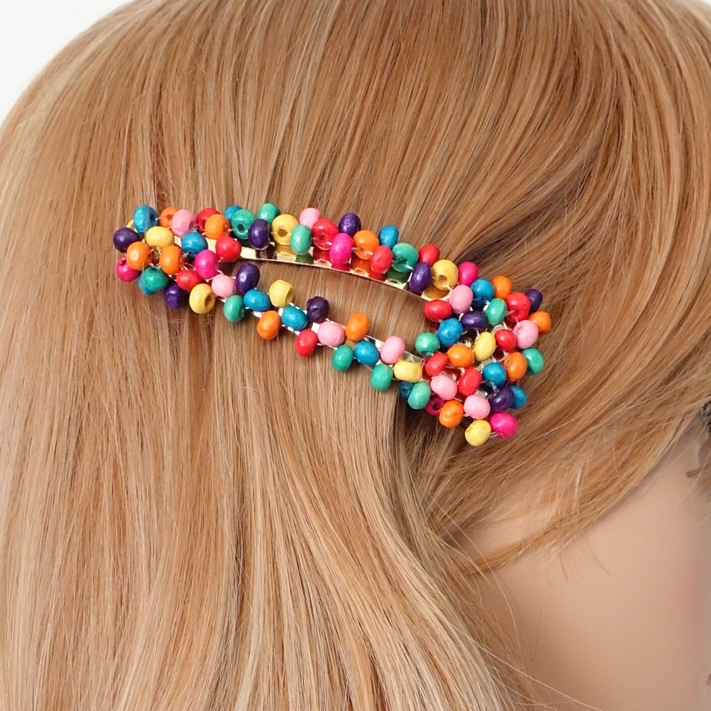Multicolor Crystal Flower Hair Clip Rainbow Hair Barrette Amazon.com : 10 Pcs Mini Cute Flower-Shaped Hair Clips for  main image 2