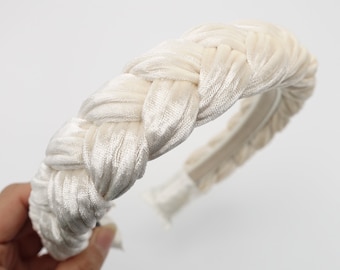 crushed velvet braided headband womens headband -standard version