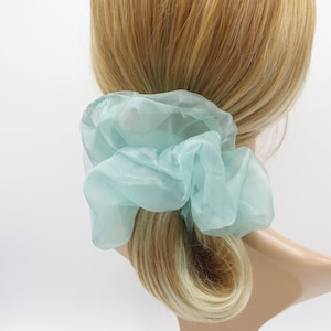 pastel organza scrunchies oversized hair ties for women