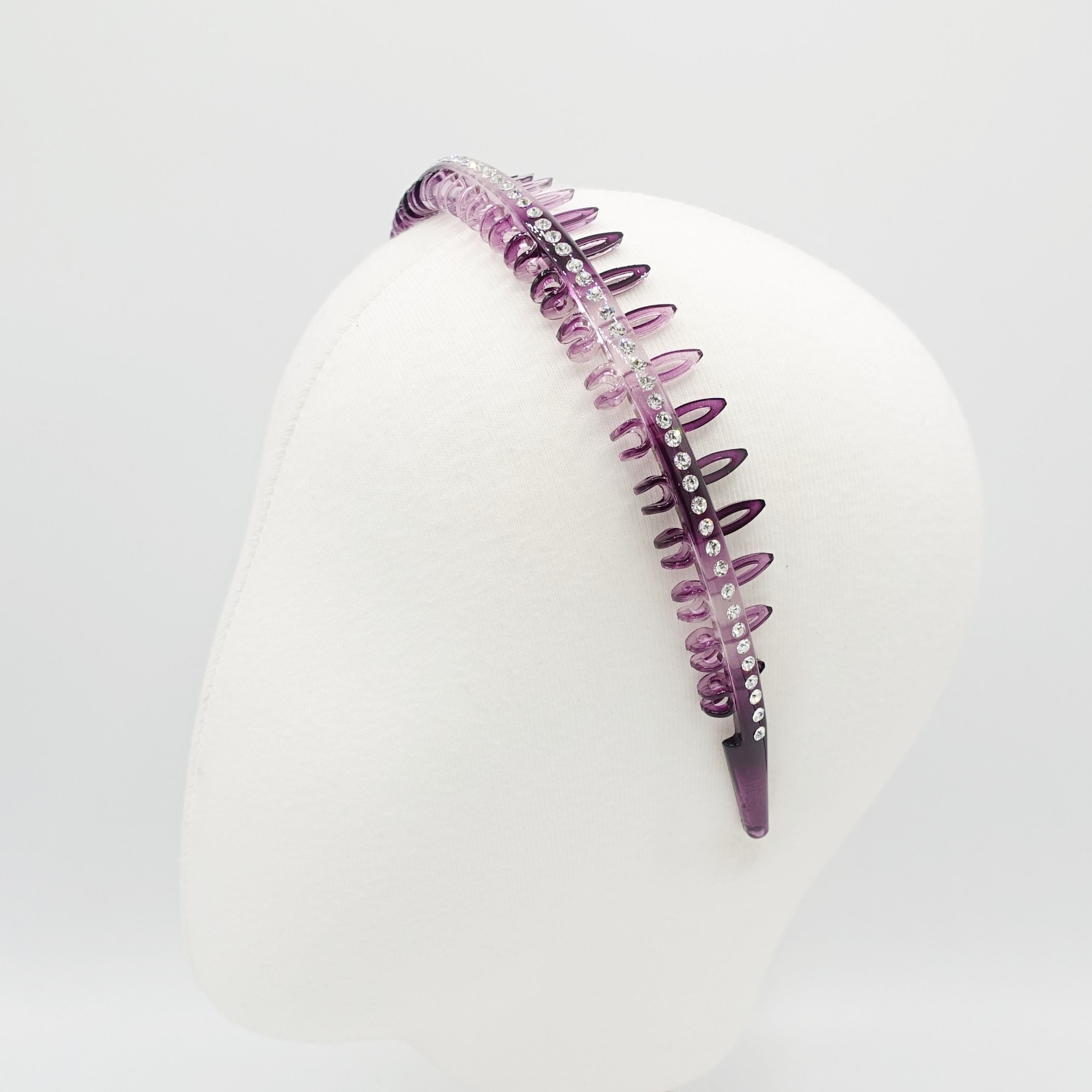 Fascia Per Capelli Con Strass Brillanti Con Pettine Per Denti - Foto 3