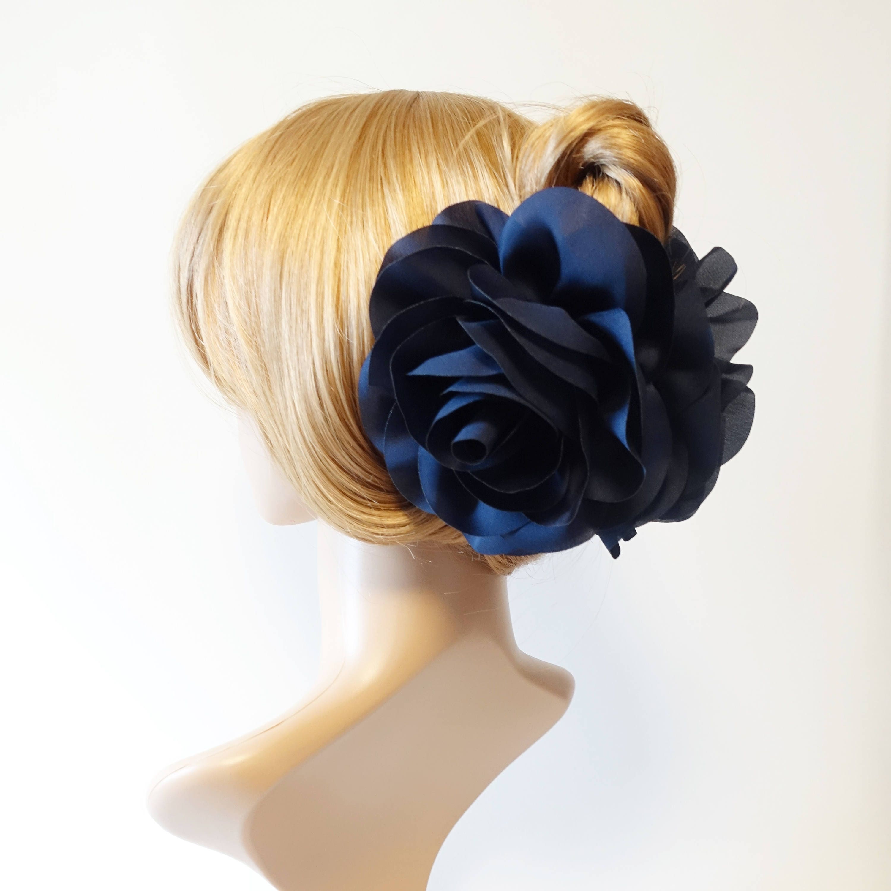 新品値札付き　CLANE　SHEER FLOWER SHORT　サイズ1　黒 Handmade Very Big Flower Dahlia Motivated Chiffon Hair Claw Clip