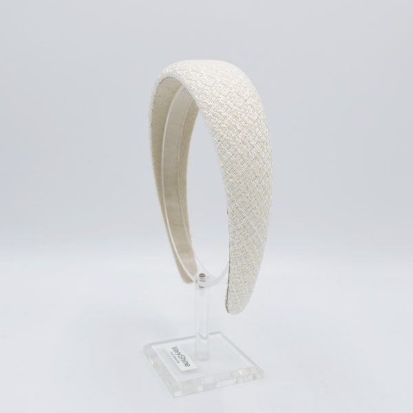simple tweed headband padded hairband casual hair accessory for women