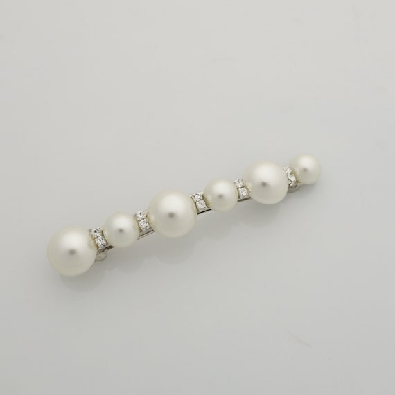 Pearl Rhinestone Decorated French Barrette Elegant Side Hair  display picture 1