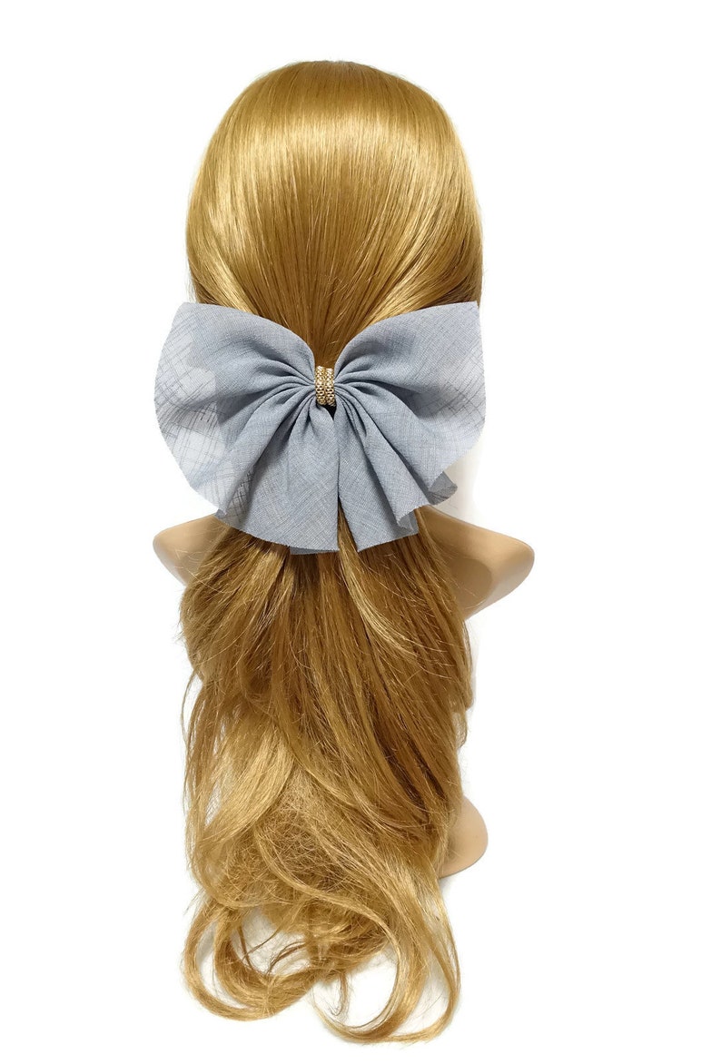 Linen Hair Bow French Barrette Butterfly Women Hair Bow Etsy