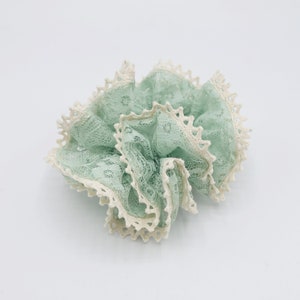 floral lace scrunchies,, double edge scrunchies for women