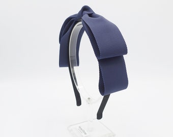 Grosgrain Bow Headband: Women's Thin Steel Hair Accessory