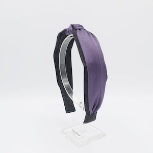 satin knot headband double color medium hairband for women
