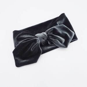 Diadema de turbante con nudo de lazo de terciopelo de alambre para mujer, banda elástica para el cabello, accesorio para el cabello para otoño e invierno