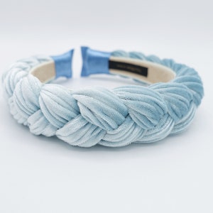 velvet braided headband wide version stylish chunky hairband women plaited hair  accessory