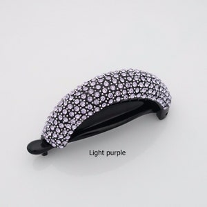 Black Colour T Diamond Purple Rhinestone Hair Claw 5684-PU-OS
