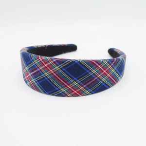 kariertes gepolstertes Stirnband Tartan lässiges Haarband für Frauen