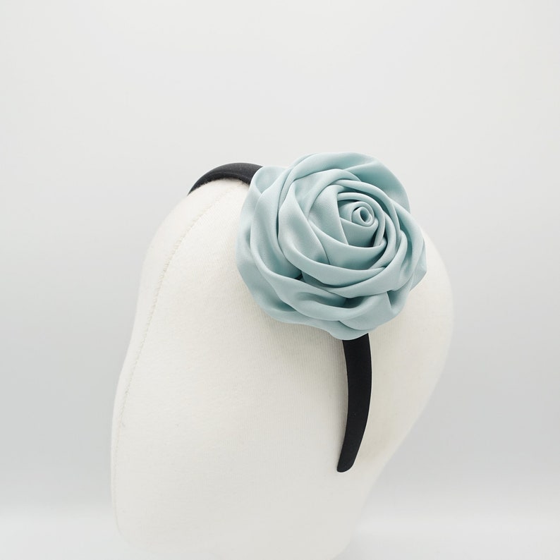 Satin Hair Band Thin Light Rose main image 0