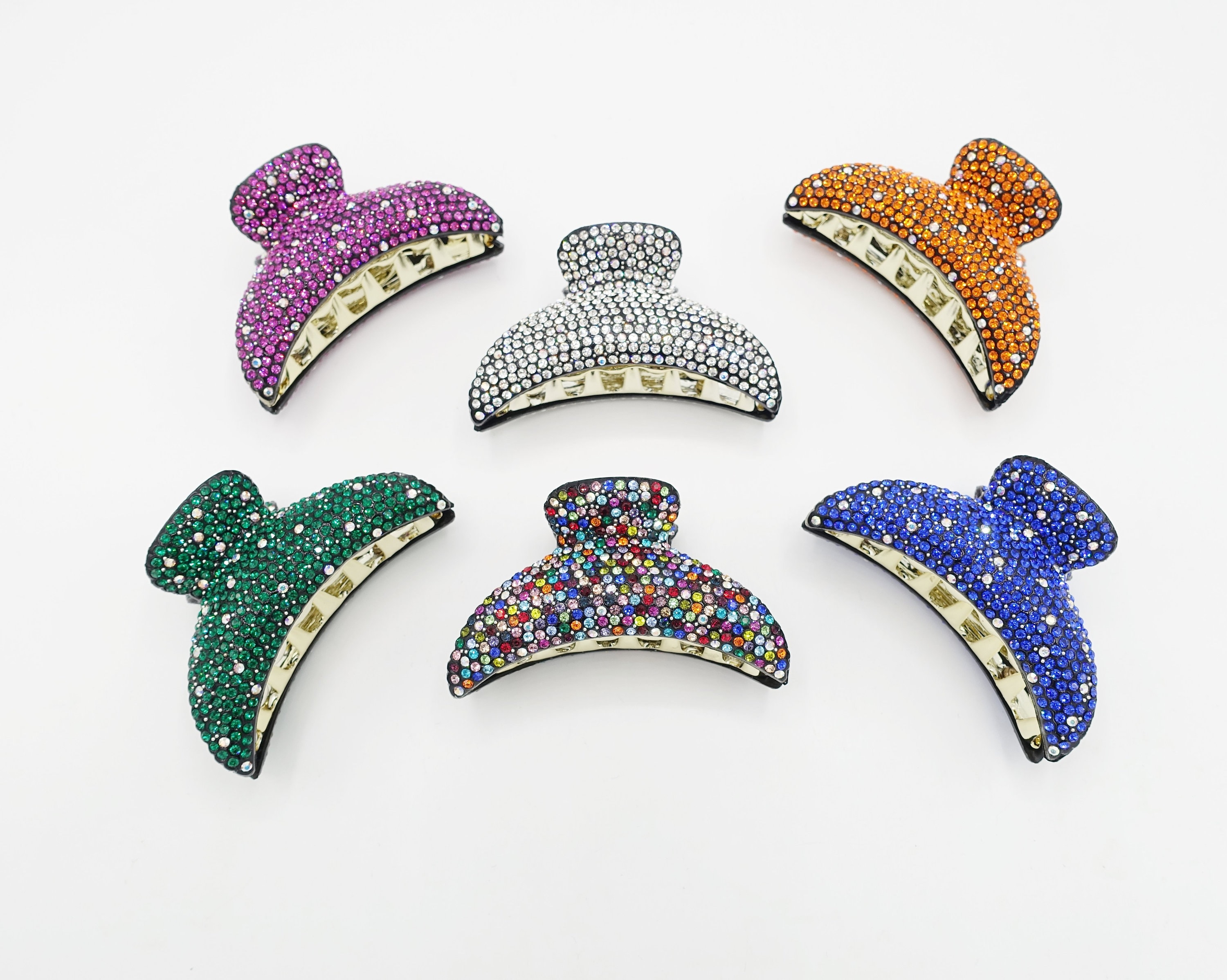 Hand-mounted Czech Rhinestone Hair Claw: Jeweled Hair Clamp - Etsy