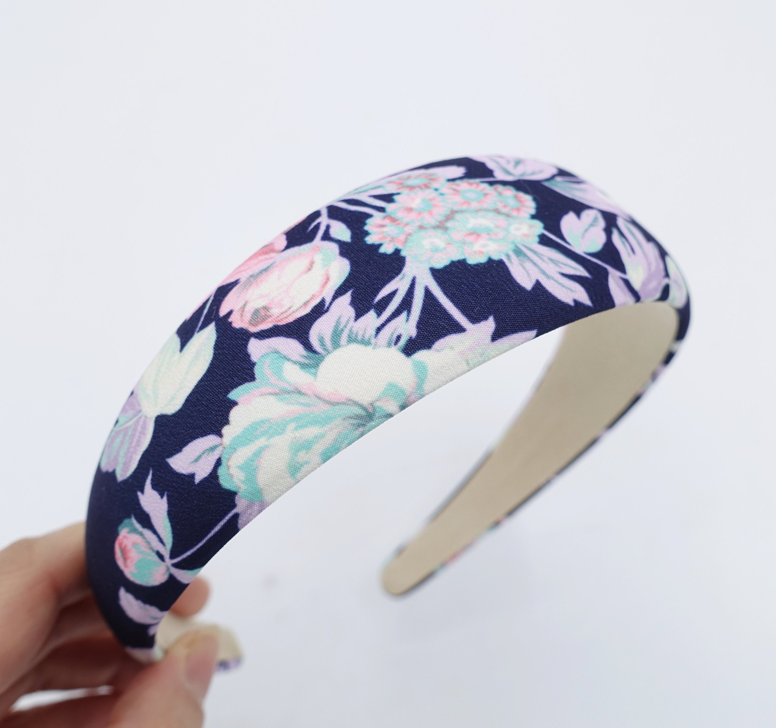 Floral Padded Headband - Mixed Pastel Floral Prints Floral Print Padded Headband Women Hairband Hair Accessory  main image 4