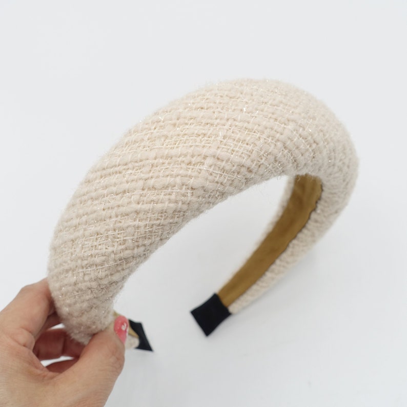 WHITE TWEED HAIRBAND 124640