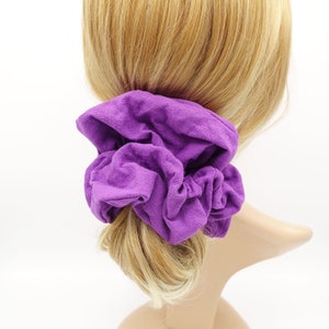 linen blend oversized scrunchies large cotton scrunchies solid hair elastic women hair accessory
