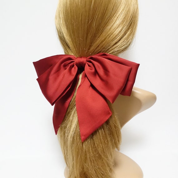 Satin Hair Bow, Hair Bow for Women, Hair Barrette Hair Clip, Women