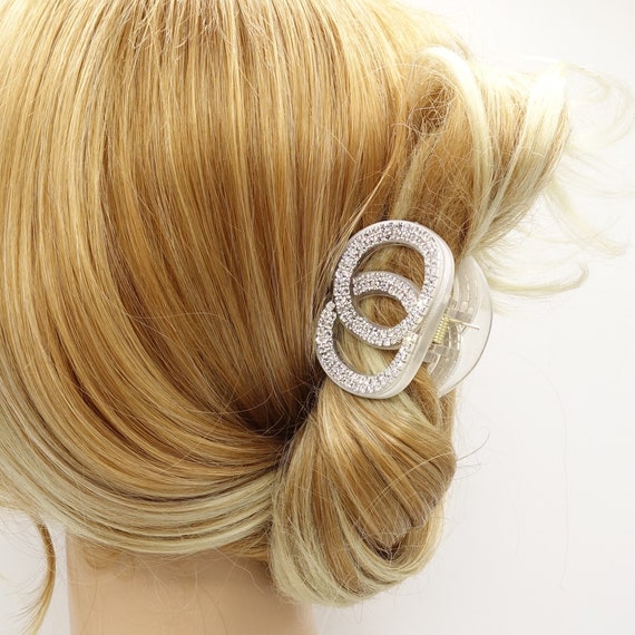 Piccolo cerchio per artigli per capelli con strass scioglie metà su metà  giù pinza per capelli con strass per donna -  Italia