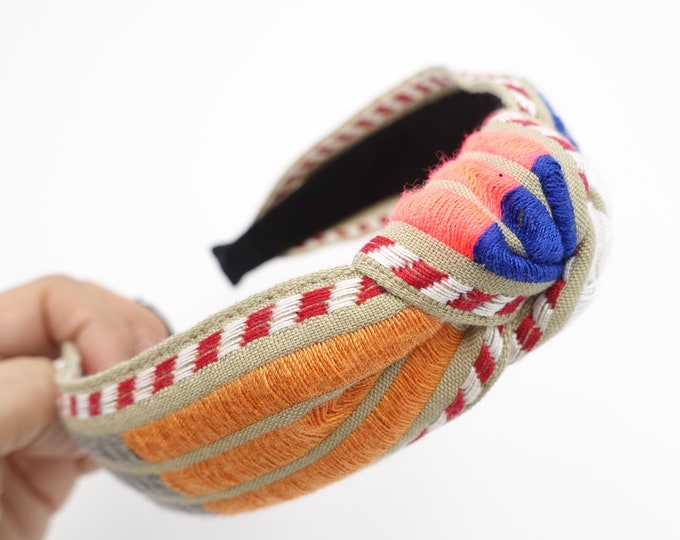 stripe color block headband vivid hairband woman hair accessory