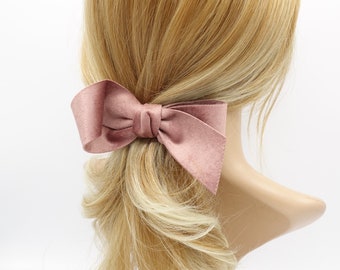 velvet hair bow curved asymmetric double-faced hair accessory for women