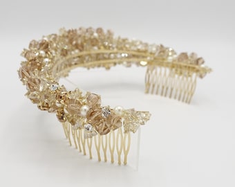 ERIN COLE SWAROVSKI Crystal-pearl Tiara Wedding-birthday  display picture 3