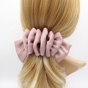 satin ruffle hair bow for women