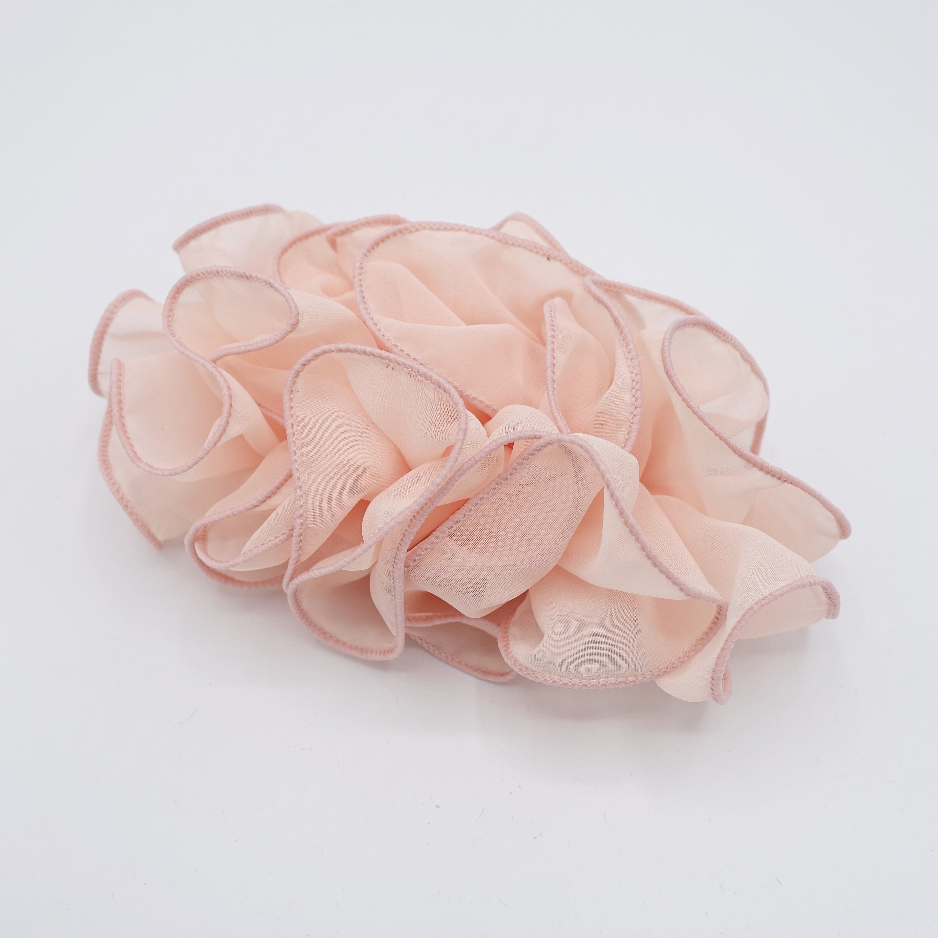 Chiffon Ruffle Flower Hair Barrette Woman Hair Accessory - Etsy