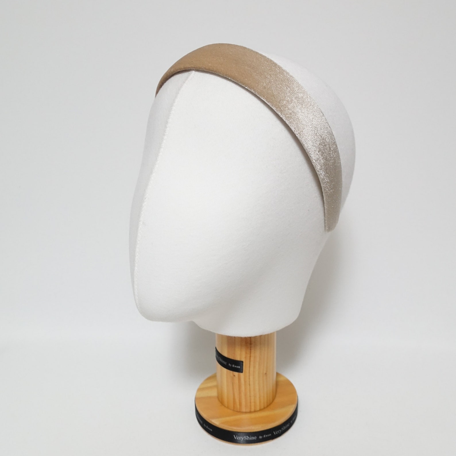 BLACK VELVET HAIRBAND WITH GOLD LOGO 423596 main image 0