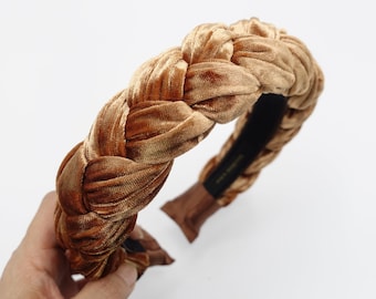 velvet braided headband crushed velvet wide hairband stylish woman hair accessory