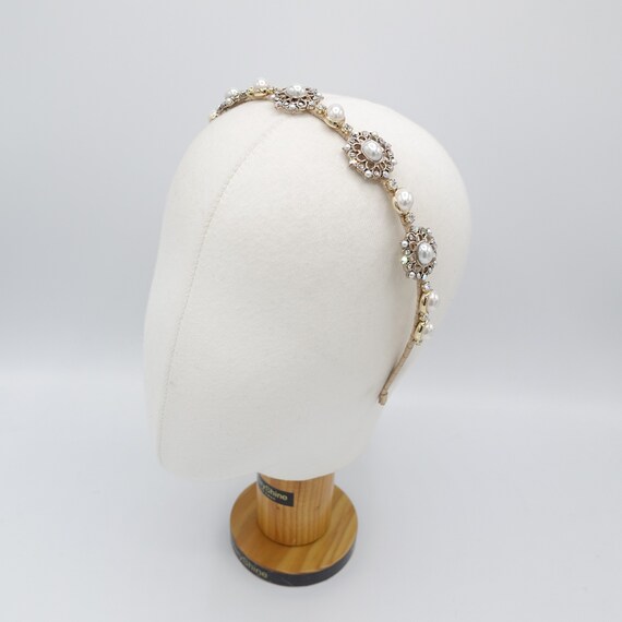 Bandeaux Élégants Noirs Et Gris Avec Perles Et Strass - Marque Icon, Neufs Avec étiquettes, Fabriqué En Inde