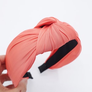 organdy top knot headband solid color hairband hair accessory for women