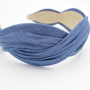 denim wave headband cotton hairband woman hair accessory