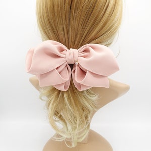 layered volume hair bow pretty women hair barrette