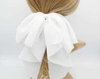Chiffon Droopy Hair Bow Sheer Hair Accessory for Women - Etsy display picture 2