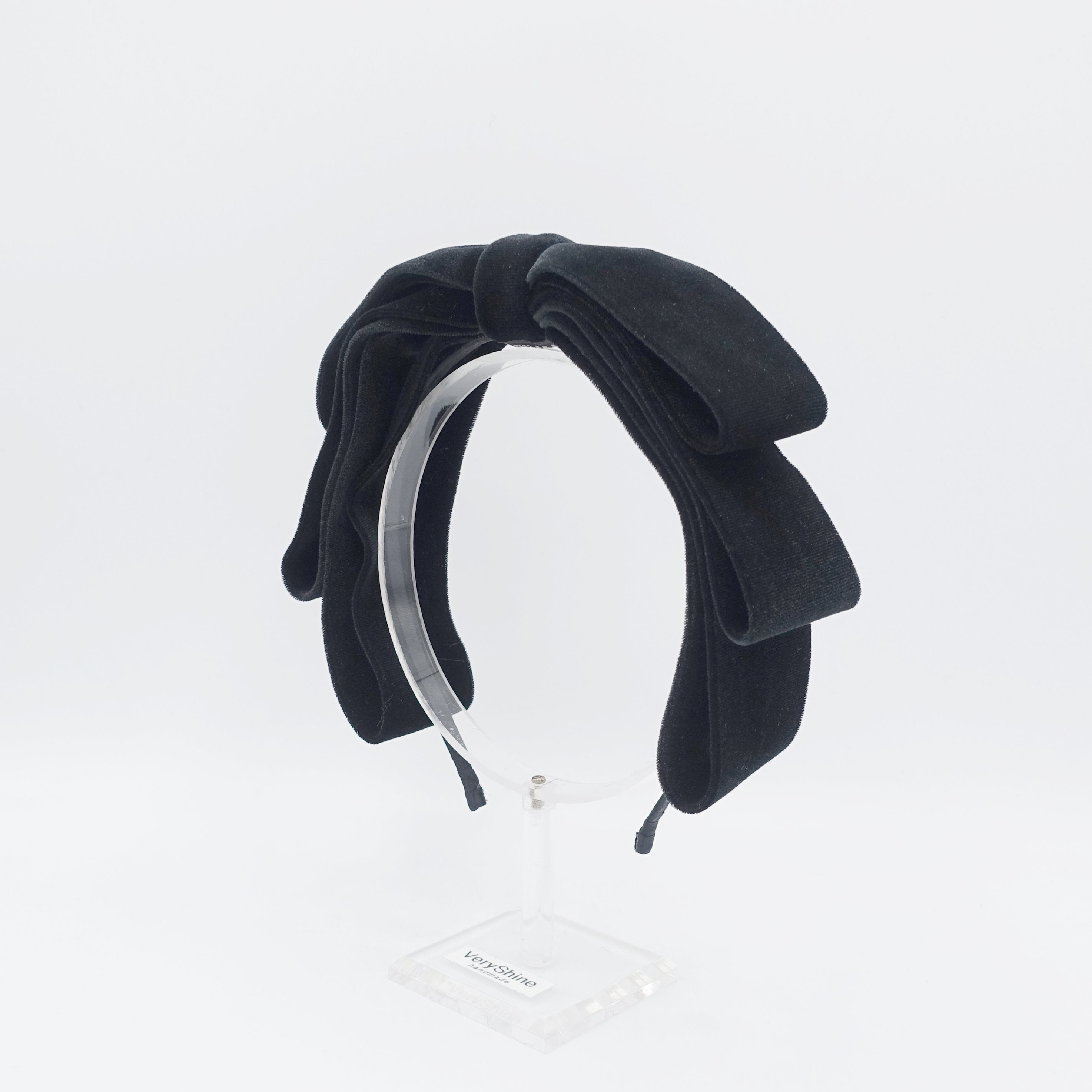 Damen Haarreif Mit Roter Schleife – Doppellagiges Design, Weicher Stoff, Verstellbar, Für Lässige & Festliche Anlässe