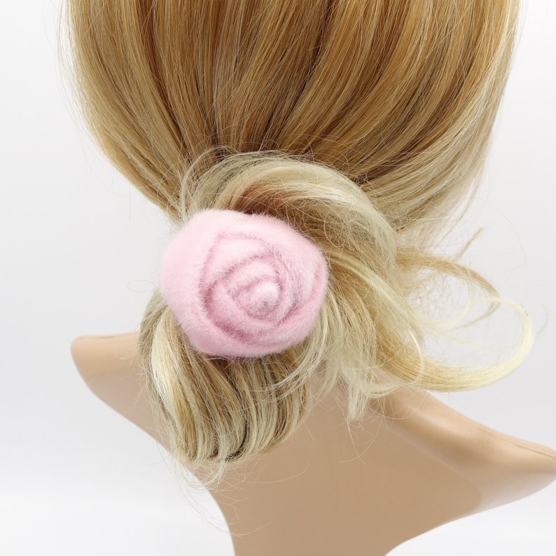2x Flower Pony Tail Hair Holder Wire Adjust Prom Wedding Gold Yellow Rose Nylon 2x Flower Pony Tail Hair Holder Wire Adjust Prom Wedding Gold Yellow Rose Nylon